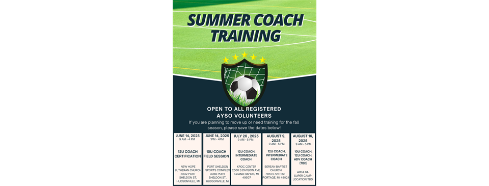 Inspire the next goal! Become an AYSO Coach today!
